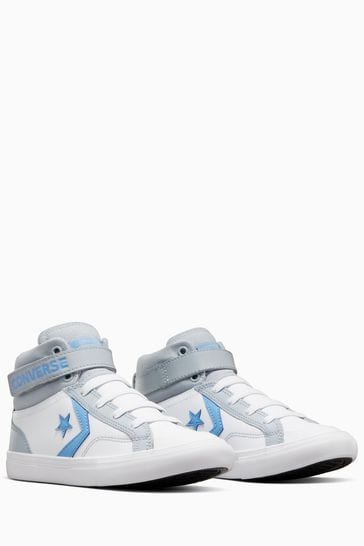 Buy Converse White/Blue Youth Next Sport USA Remastered Blaze from Strap Pro Trainers
