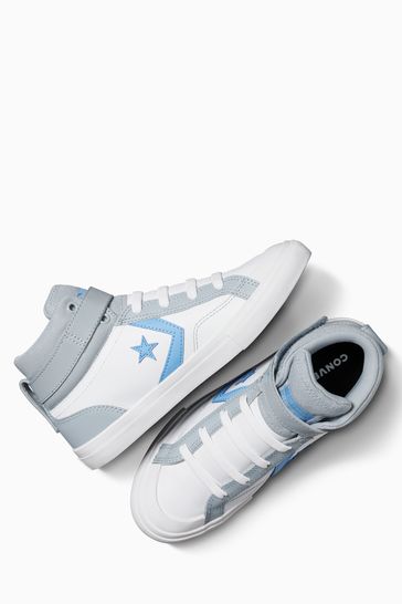 Buy Converse White/Blue Youth Strap from Remastered USA Trainers Sport Pro Next Blaze