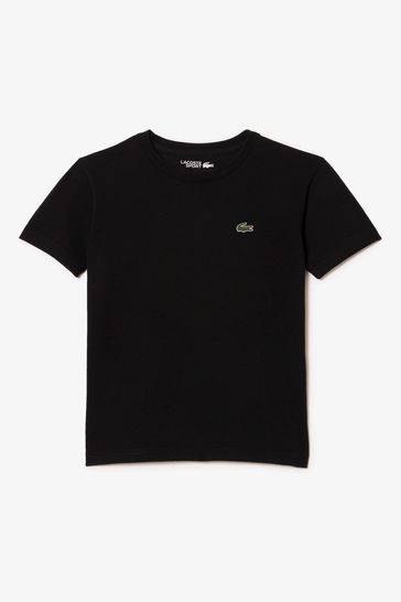Tee shirt noir lacoste clearance