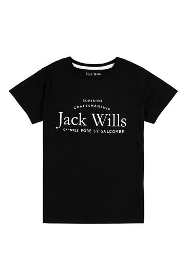 Jack Wills Classic Crew Neck Black T-Shirt