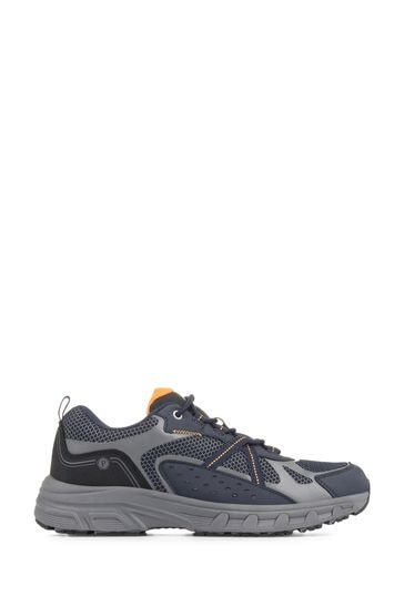 Pavers Mens Blue Wide-Fit Trainers