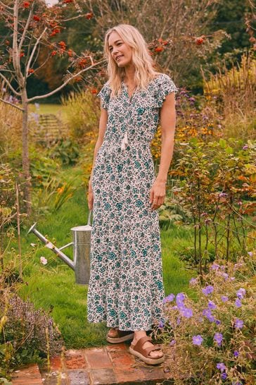 Buy FatFace Natural Stevie Sketched Maxi Dress from Next Belgium