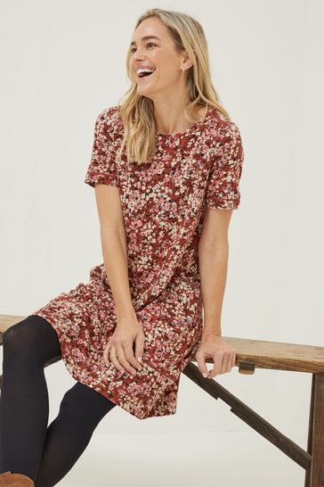 fat face brown dress