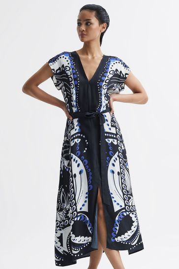 Navy dress reiss online