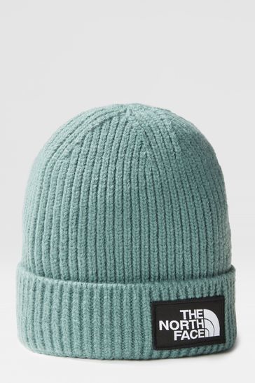 The North Face Kids Black Box Logo Cuffed Beanie