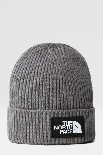 The North Face Kids Black Box Logo Cuffed Beanie