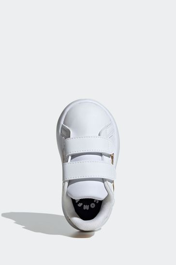Adidas white velcro shoes best sale