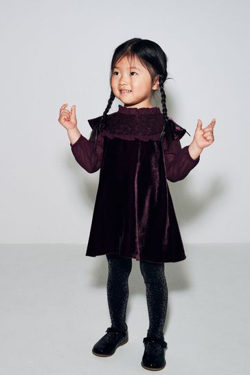 Buy Red Lace Velvet Dress 3mths 8yrs from Next Austria