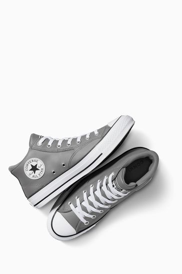 All grey new arrivals leather converse