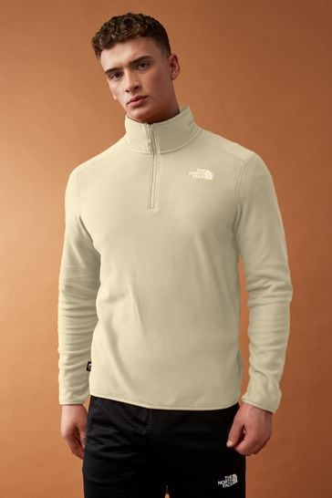 Buy The North Face Cream Mens Glacier 1 4 Zip Fleece from Next Lithuania