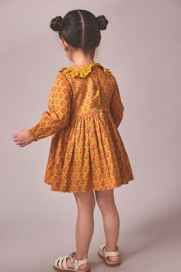 Shirred collar dress cheap