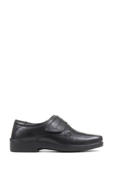 Pavers Gents Monk/Velcro Black Smart Shoes