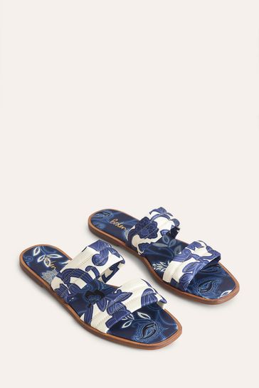 Satin hot sale slide sandals