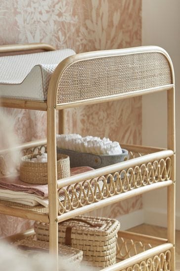 Rattan baby changing store table
