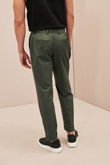Buy Green EDIT Relaxed Fit Suit Trousers from Next Luxembourg