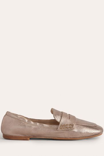 Boden Gold Soft Loafers