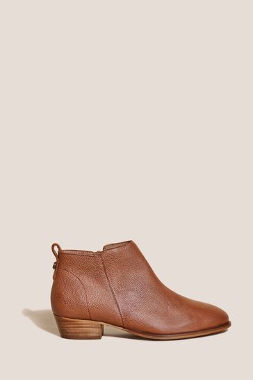 White Stuff Willow Natural Leather Ankle Boots