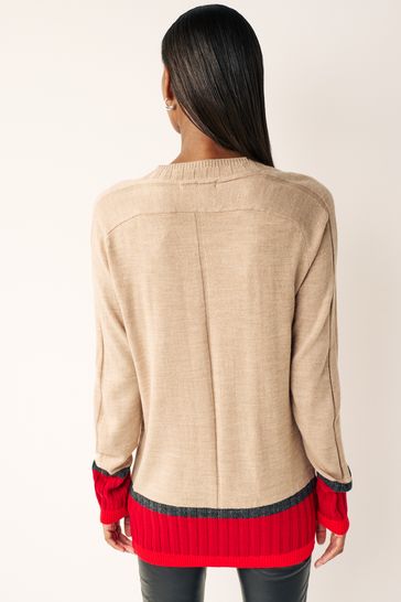 V neck long sleeve sweater new arrivals