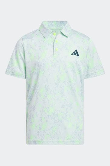 Buy adidas Golf Lemon Yellow Script Polo Shirt from Next Luxembourg
