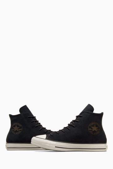 Buy Converse Black Chuck Taylor Suede Trainers from Next Luxembourg