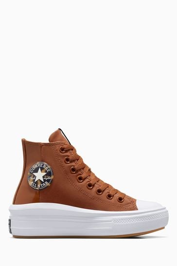 Converse Burnt Orange All Star Move High Top Trainers