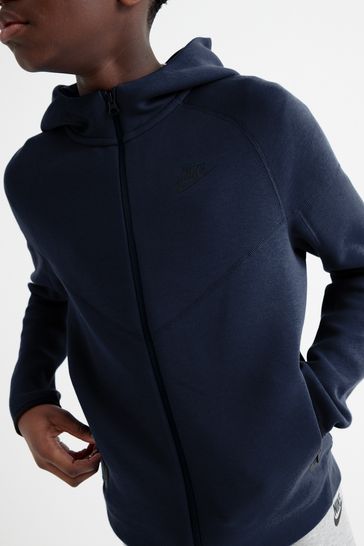 Buy Nike Dark Blue Tech Fleece Zip Through Hoodie from Next Hungary