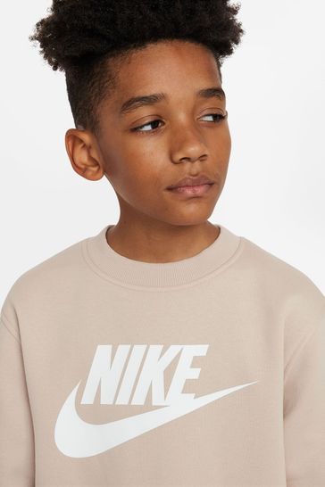 Buy Nike Neutral Club Fleece Logo Sweatshirt from Next Luxembourg