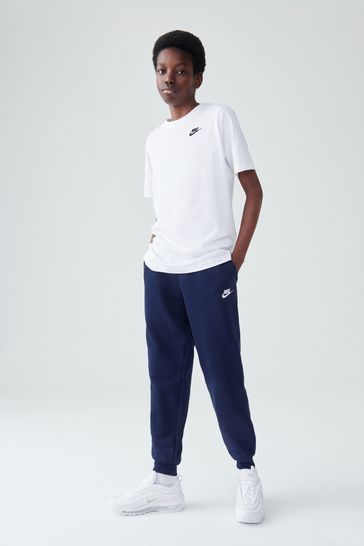 Nike navy hotsell club joggers