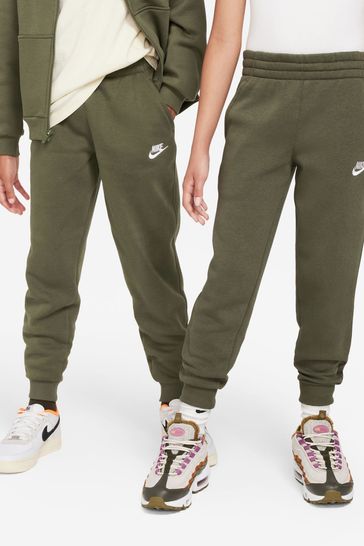 Nike Khaki Green Club Fleece Joggers