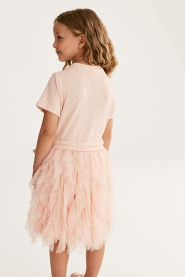 Mesh best sale frill dress