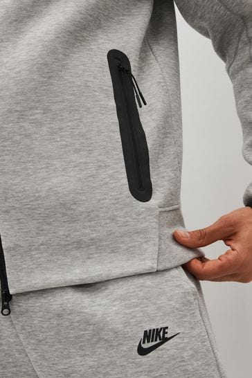 Grey Nike Tech Fleece Zip Up Hoodie
