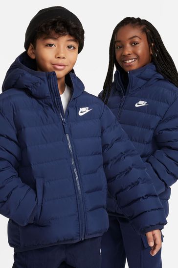 Buy Nike Blue Synthetic Fill Hooded Jacket from Next Turkey
