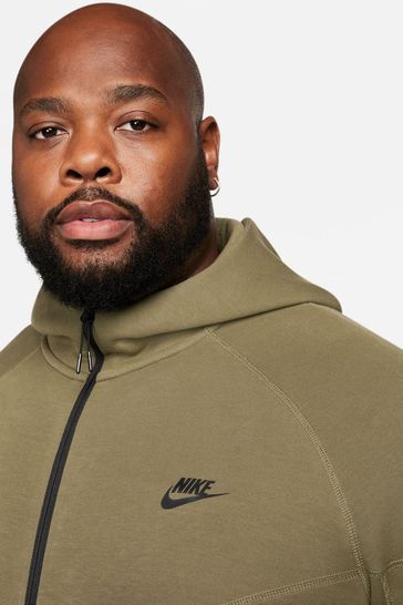 Buy Nike Olive Green Tech Fleece Zip Up Hoodie from Next Netherlands