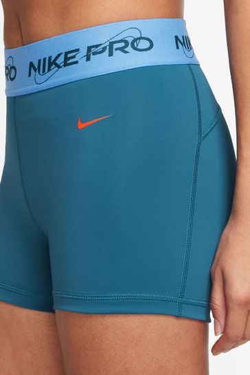 Buy Nike Blue Pro Dri Fit Mid Rise 3