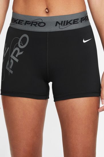 Pantalones cortos negros 3" de tiro medio Pro Dri-Fit de Nike