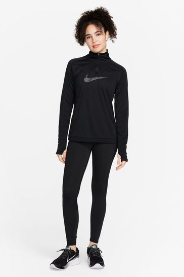 Buy Nike Black Dri FIT Swoosh Half Zip Running Top from Next Greece