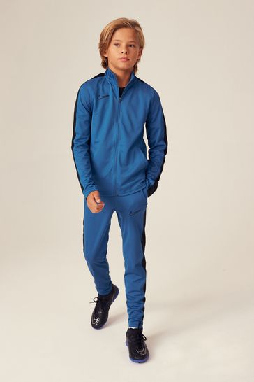 Nike black and blue tracksuit hot sale