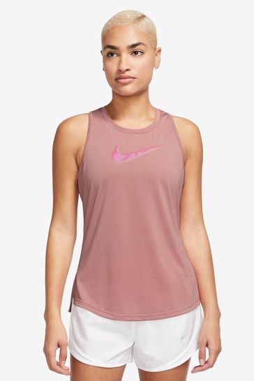 Nike Pink Dri-FIT Swoosh Vest Running Top