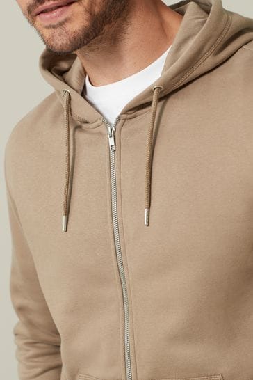 Tan zip up jacket hot sale