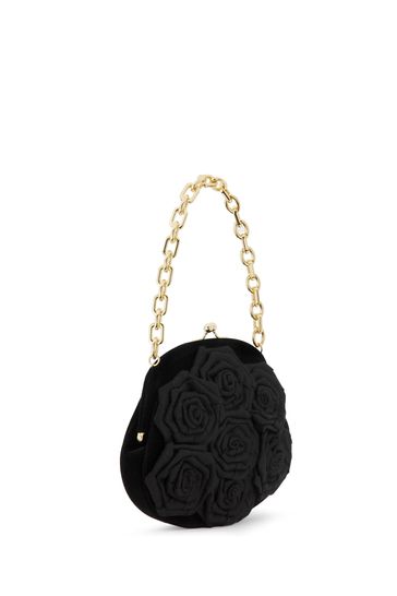 Buy Lulu Guinness Life Is A Bag Of Roses Rosie Black Purse from