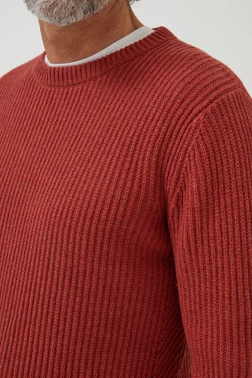Buy FatFace Red Pembrey Cotton Jumper from Next Luxembourg