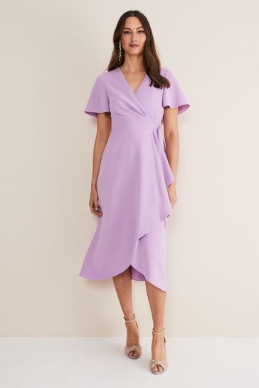 Purple wrap around hotsell dress