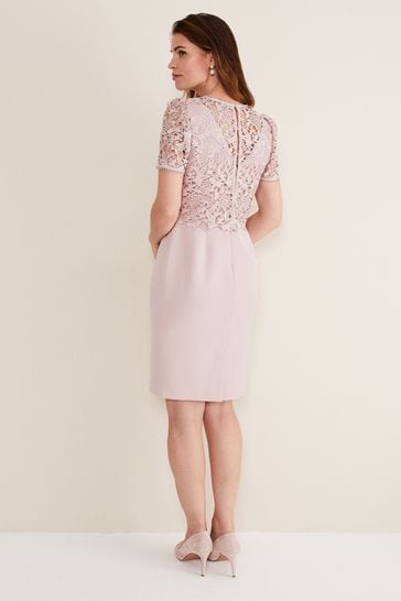 Phase Eight Pink Isabella Lace Dress