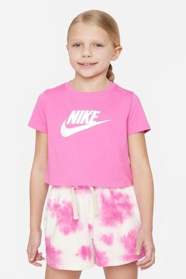 Nike Pink Futura Cropped T-Shirt
