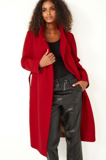 Women's wool funnel neck coat cheap