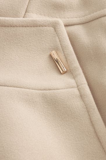 White funnel neck coat outlet