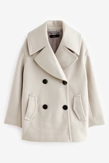 White long peacoat top