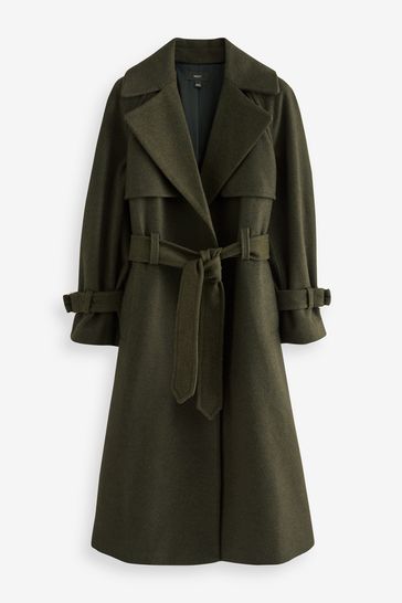 Next khaki coat hot sale