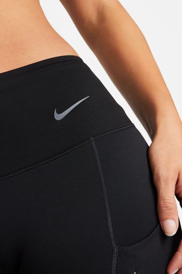 Buy Nike Black Premium Go Firm Support Mid Rise Cropped Leggings