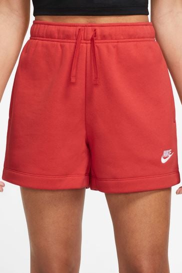 Nike sweat shorts red best sale